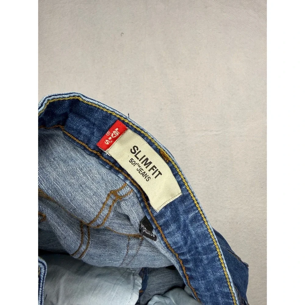 Levis 501 CT Slim Fit Mens Blue Denim Tapered Leg Jeans W36 L32 100268